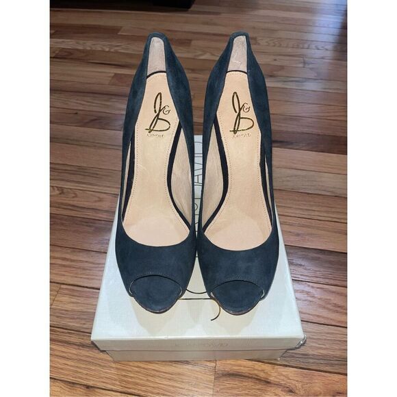 JOAN & DAVID Navy Dadelsa Patent Leather Stiletto Pump Shoes Heels Size 10 - Picture 2 of 10